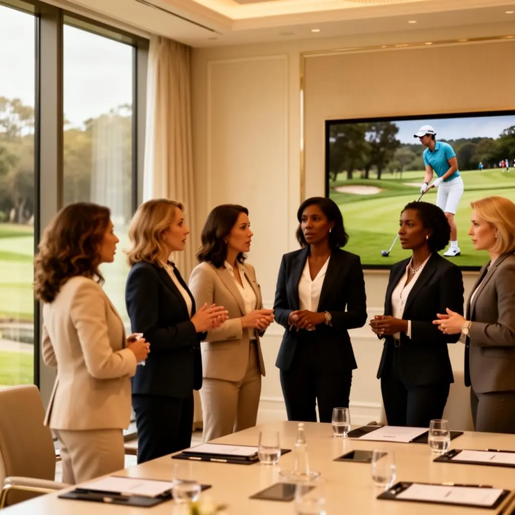 Pro-Am guests at a hospitality reception